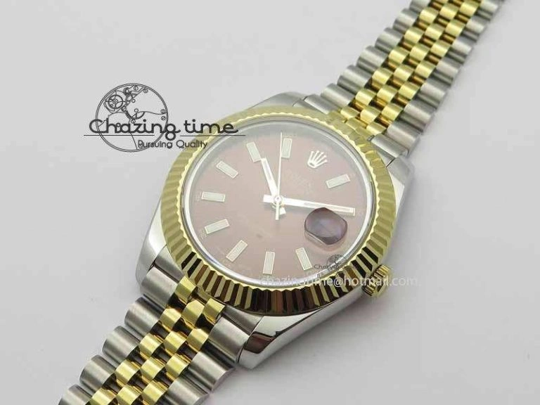 Practical DateJust II 41mm SS YG BP Maker Best Edition Brown Dial On Jubilee Bracelet A 3672