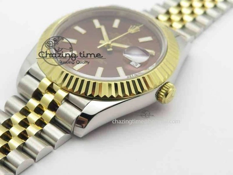 Practical DateJust II 41mm SS YG BP Maker Best Edition Brown Dial On Jubilee Bracelet A 3672