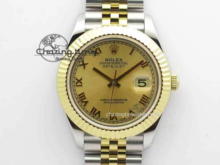 Cozy DateJust II 41mm SS YG BP Maker Best Edition Gold Roman Dial On Jubilee Bracelet A 3667