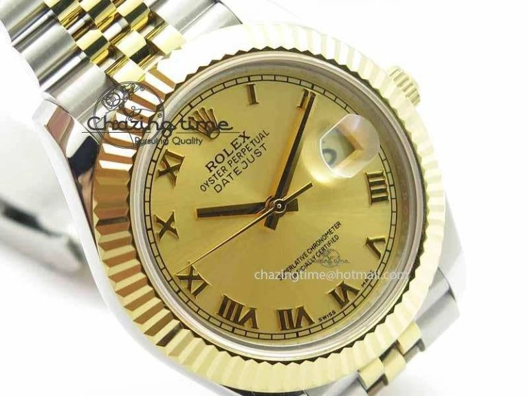 Cozy DateJust II 41mm SS YG BP Maker Best Edition Gold Roman Dial On Jubilee Bracelet A 3667