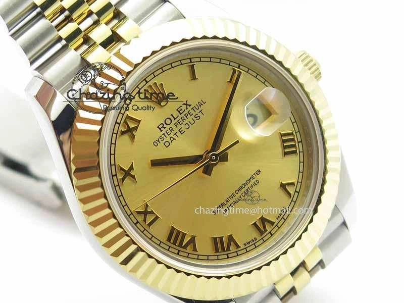 Cozy DateJust II 41mm SS YG BP Maker Best Edition Gold Roman Dial On Jubilee Bracelet A 3667