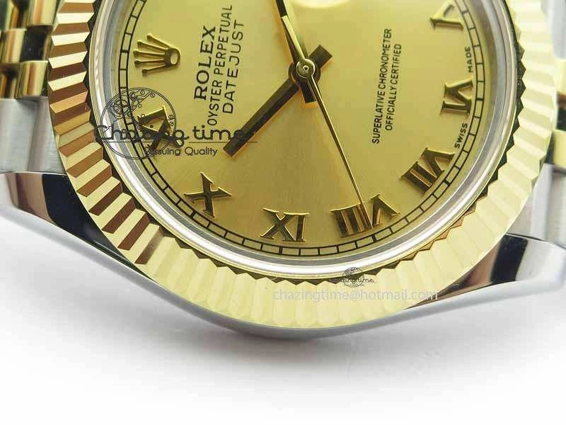 Cozy DateJust II 41mm SS YG BP Maker Best Edition Gold Roman Dial On Jubilee Bracelet A 3667