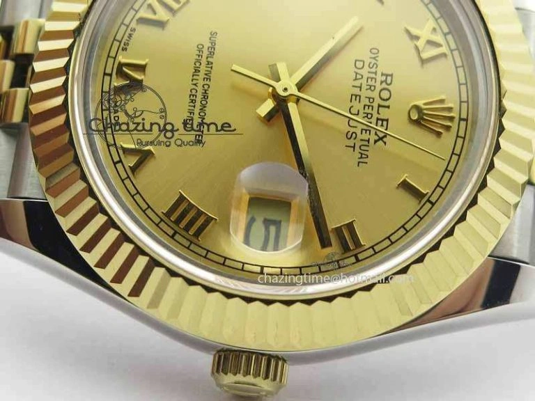 Cozy DateJust II 41mm SS YG BP Maker Best Edition Gold Roman Dial On Jubilee Bracelet A 3667