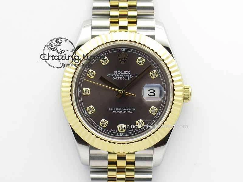 DateJust II 41mm SS YG BP Maker Best Edition Gray Diam Dial On Jubilee Bracelet A RelaxedFit 3662