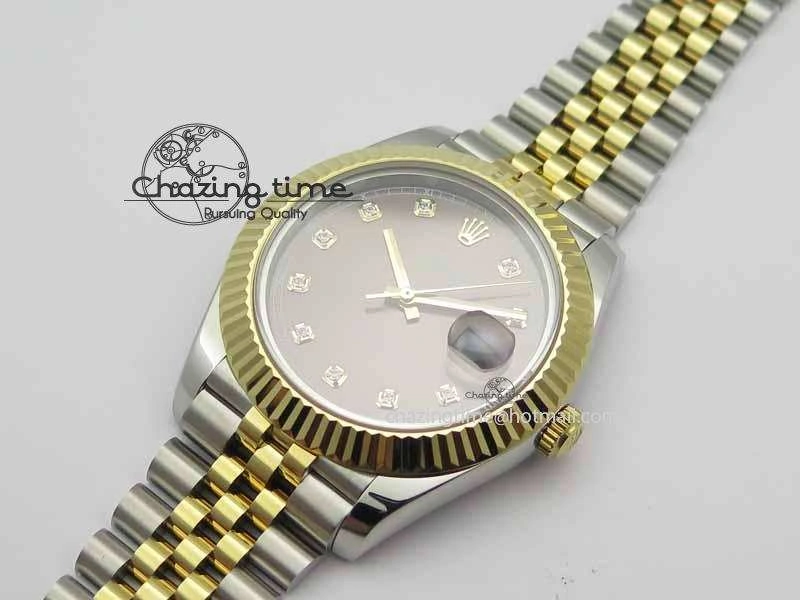 DateJust II 41mm SS YG BP Maker Best Edition Gray Diam Dial On Jubilee Bracelet A RelaxedFit 3662