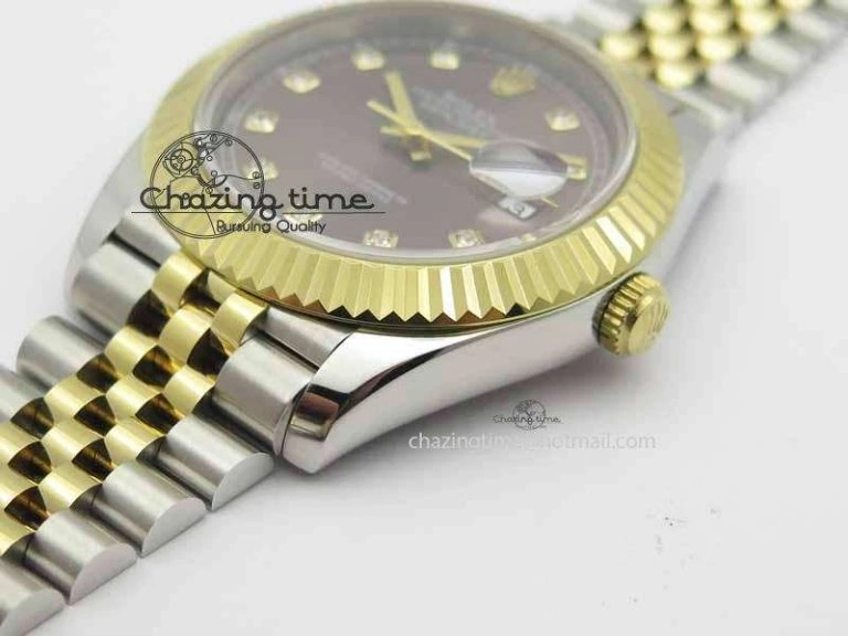 DateJust II 41mm SS YG BP Maker Best Edition Gray Diam Dial On Jubilee Bracelet A RelaxedFit 3662