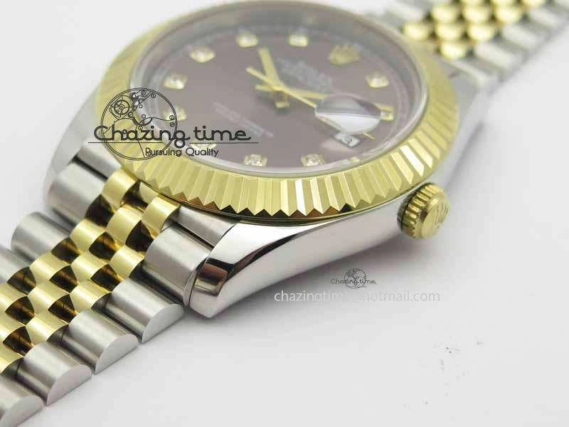DateJust II 41mm SS YG BP Maker Best Edition Gray Diam Dial On Jubilee Bracelet A RelaxedFit 3662