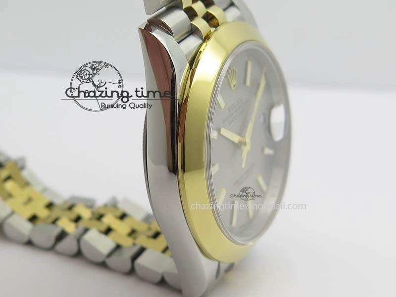 Lightweight DateJust II 41mm SS YG BP Maker Best Edition Gray Sticks Dial On New Version Jubilee Bracelet A 3608