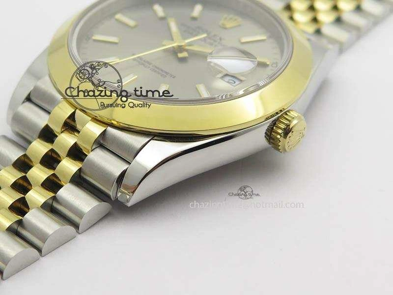 Lightweight DateJust II 41mm SS YG BP Maker Best Edition Gray Sticks Dial On New Version Jubilee Bracelet A 3608