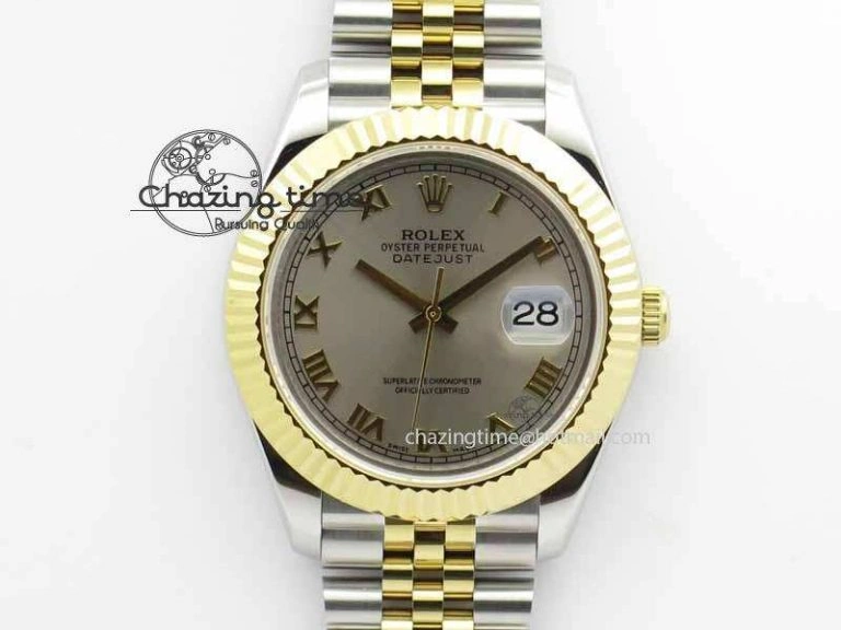 Popular DateJust II 41mm SS YG BP Maker Best Edition Silver Roman Dial On Jubilee Bracelet A 3669