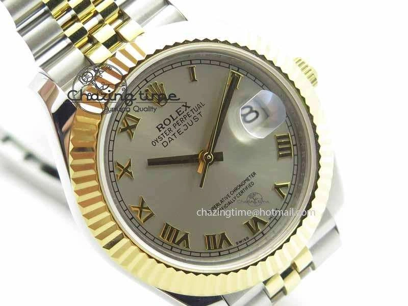 Popular DateJust II 41mm SS YG BP Maker Best Edition Silver Roman Dial On Jubilee Bracelet A 3669
