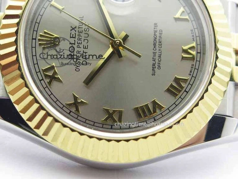 Popular DateJust II 41mm SS YG BP Maker Best Edition Silver Roman Dial On Jubilee Bracelet A 3669