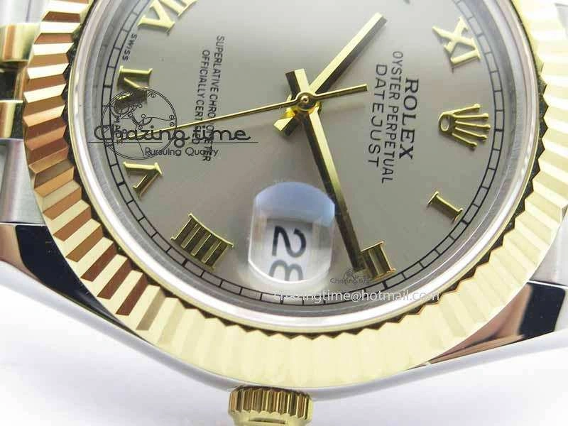 Popular DateJust II 41mm SS YG BP Maker Best Edition Silver Roman Dial On Jubilee Bracelet A 3669