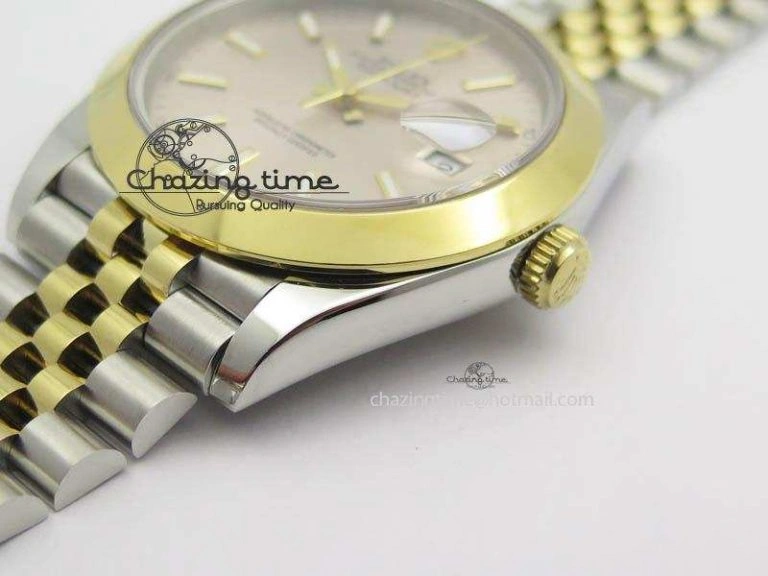 Sleek DateJust II 41mm SS YG BP Maker Best Edition Silver Sticks Dial On New Version Jubilee Bracelet A 3607