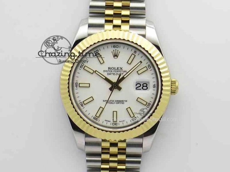 DateJust II 41mm SS YG BP Maker Best Edition White Dial On Jubilee Bracelet Functional 3673