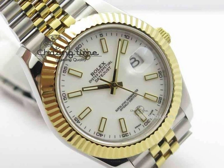 DateJust II 41mm SS YG BP Maker Best Edition White Dial On Jubilee Bracelet Functional 3673