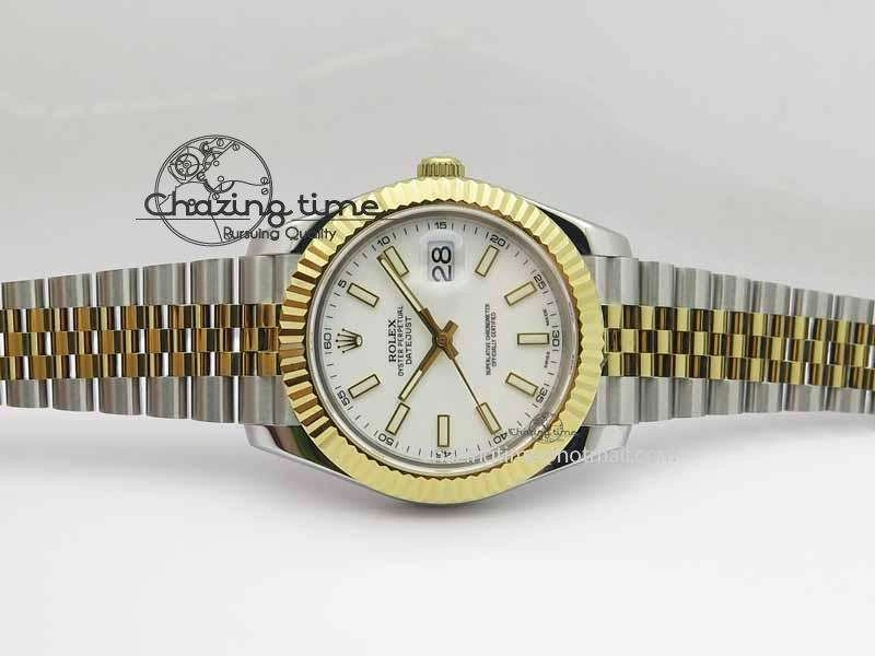 DateJust II 41mm SS YG BP Maker Best Edition White Dial On Jubilee Bracelet Functional 3673