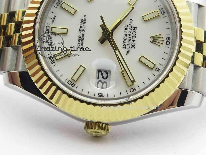 DateJust II 41mm SS YG BP Maker Best Edition White Dial On Jubilee Bracelet Functional 3673