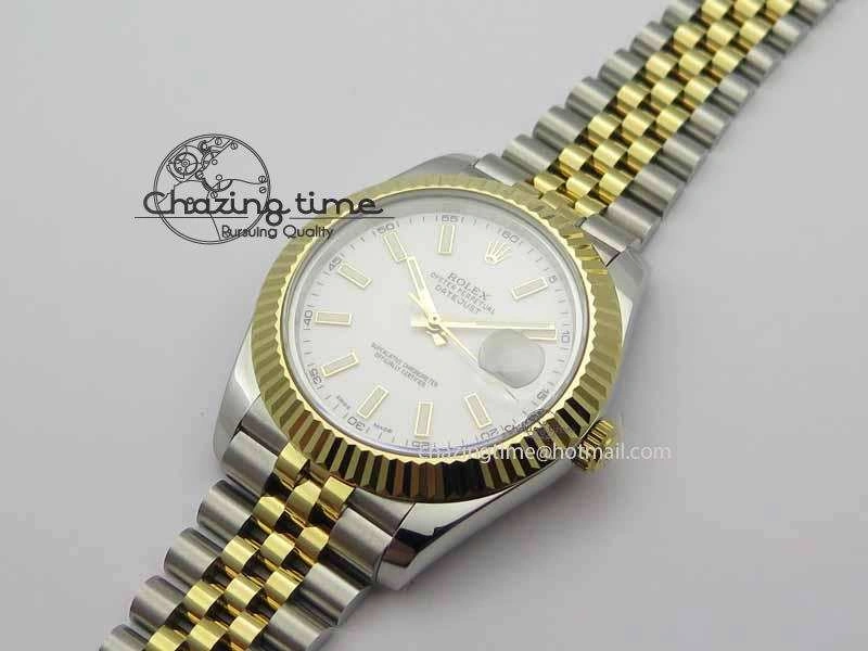 DateJust II 41mm SS YG BP Maker Best Edition White Dial On Jubilee Bracelet Functional 3673
