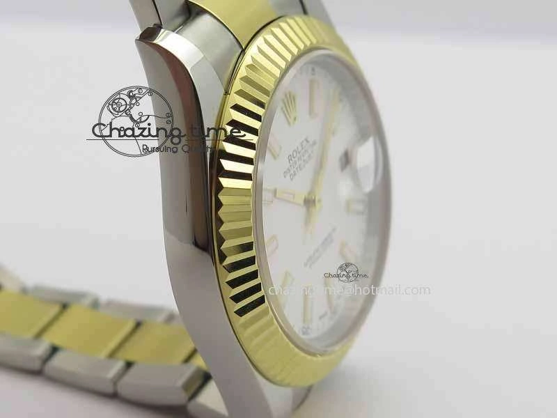 DateJust II 41mm SS YG BP Maker Best Edition White Dial On SS YG Bracelet SA ZeroBulk 3674