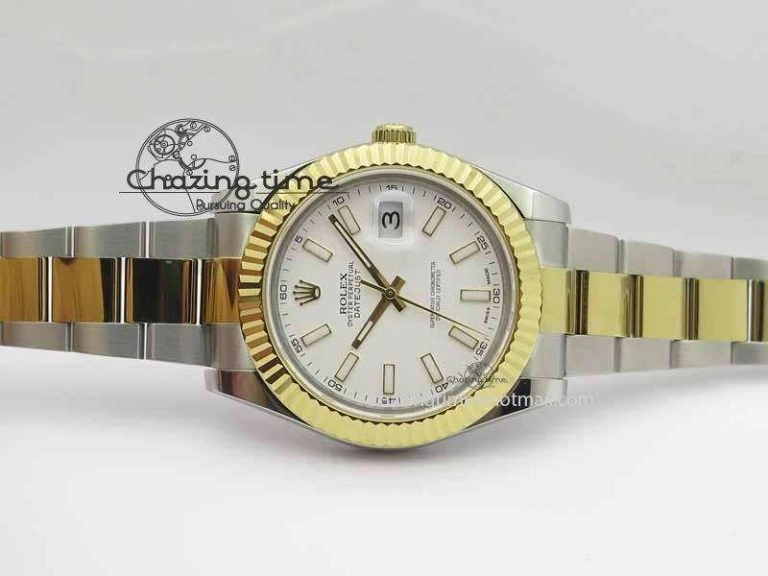 DateJust II 41mm SS YG BP Maker Best Edition White Dial On SS YG Bracelet SA ZeroBulk 3674