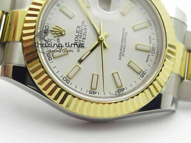 DateJust II 41mm SS YG BP Maker Best Edition White Dial On SS YG Bracelet SA ZeroBulk 3674