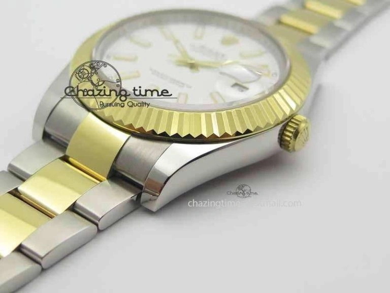 DateJust II 41mm SS YG BP Maker Best Edition White Dial On SS YG Bracelet SA ZeroBulk 3674