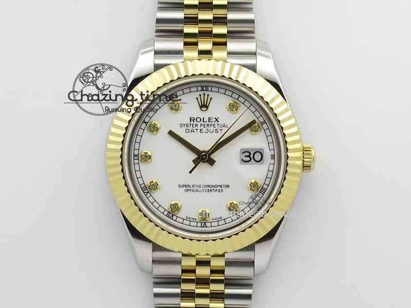 TechFriendly DateJust II 41mm SS YG BP Maker Best Edition White Diam Dial On Jubilee Bracelet A 3663
