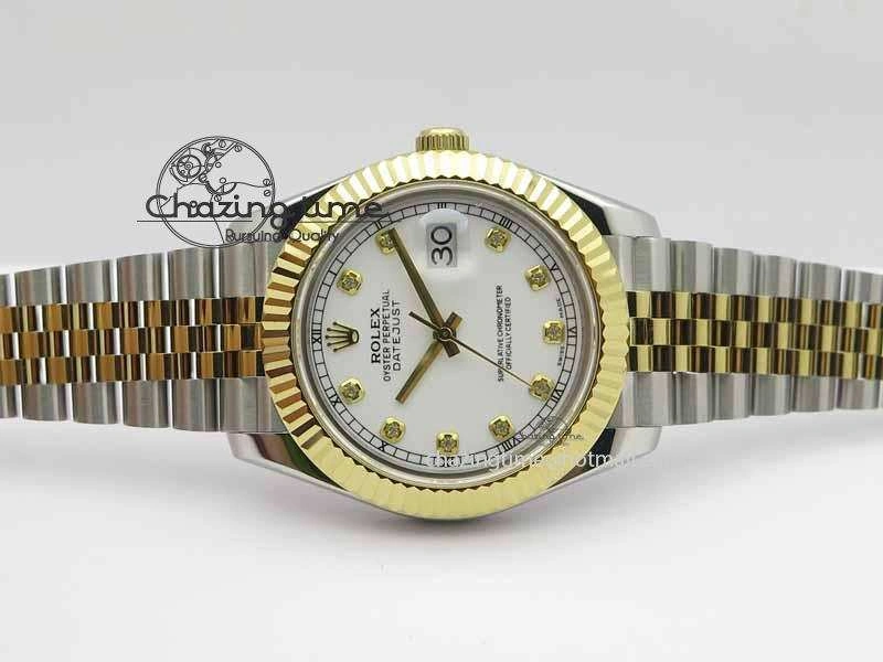 TechFriendly DateJust II 41mm SS YG BP Maker Best Edition White Diam Dial On Jubilee Bracelet A 3663