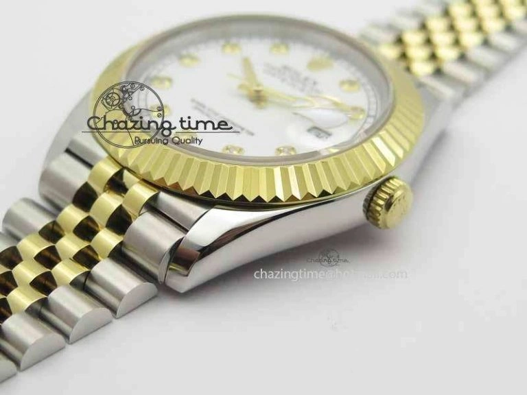 TechFriendly DateJust II 41mm SS YG BP Maker Best Edition White Diam Dial On Jubilee Bracelet A 3663