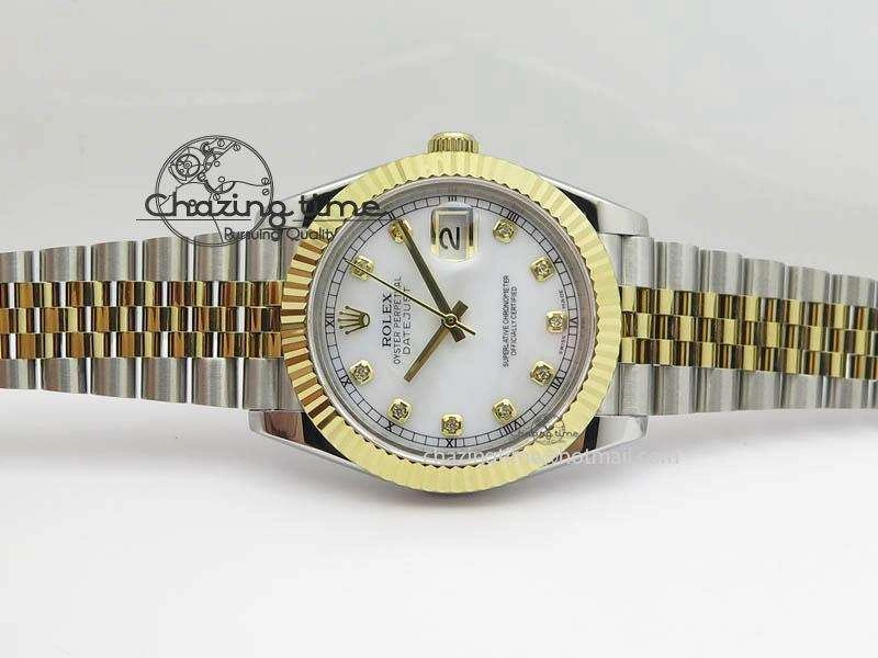 DateJust II 41mm SS YG BP Maker Best Edition White MOP Diam Dial On New Version Jubilee Bracelet A OdorResistant 3602