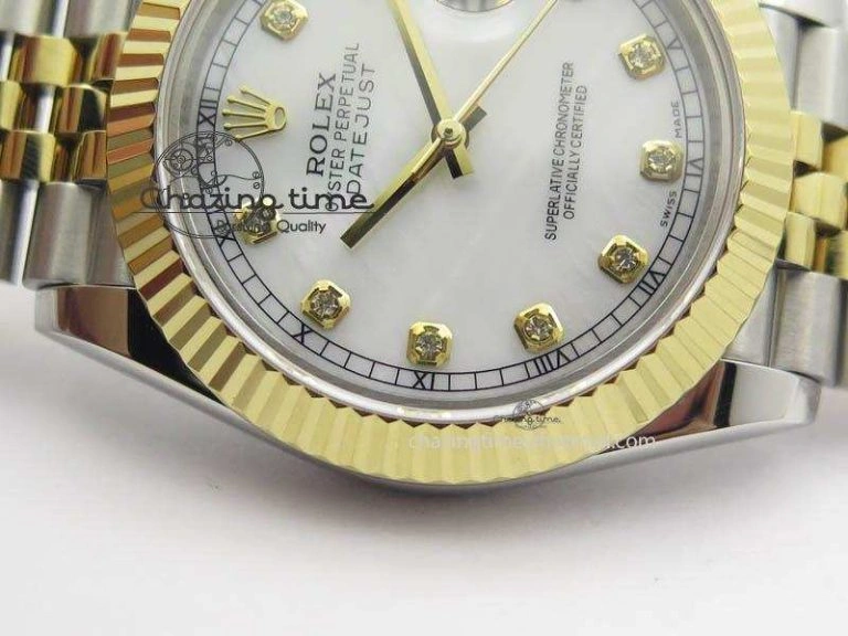 DateJust II 41mm SS YG BP Maker Best Edition White MOP Diam Dial On New Version Jubilee Bracelet A OdorResistant 3602