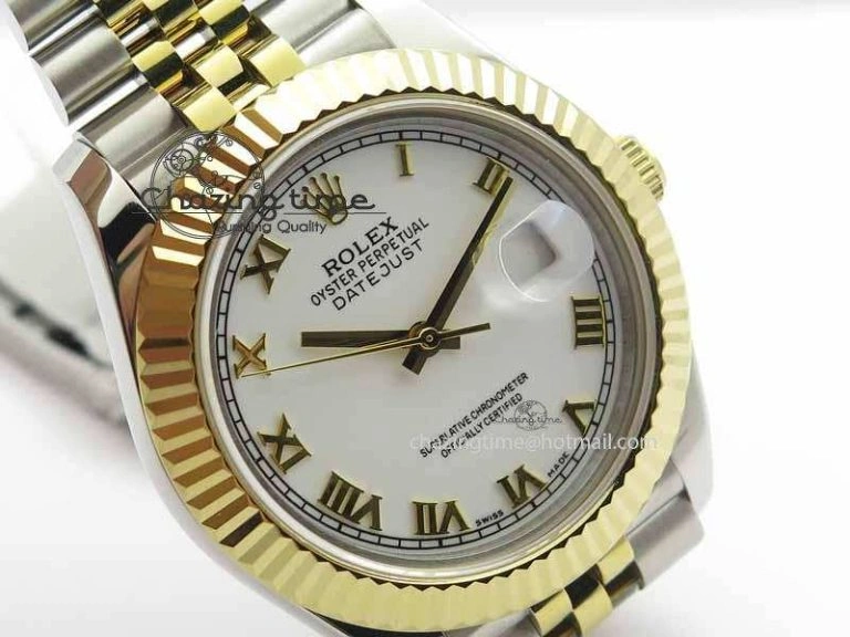 DateJust II 41mm SS YG BP Maker Best Edition White Roman Dial On Jubilee Bracelet A Stylish 3668