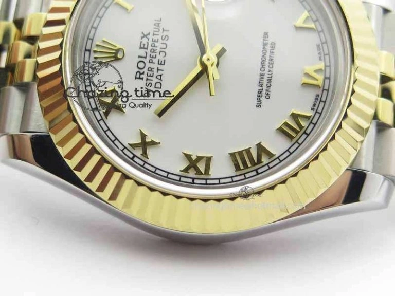 DateJust II 41mm SS YG BP Maker Best Edition White Roman Dial On Jubilee Bracelet A Stylish 3668