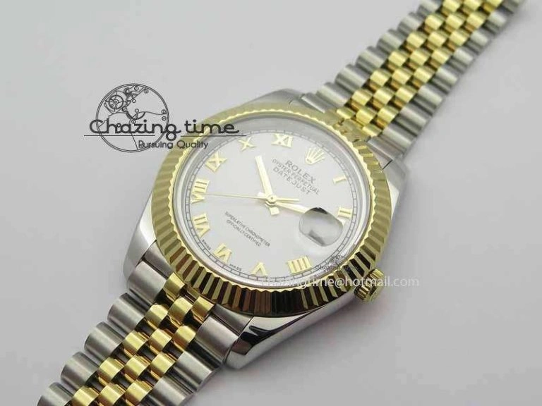 DateJust II 41mm SS YG BP Maker Best Edition White Roman Dial On Jubilee Bracelet A Stylish 3668
