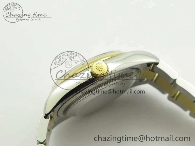 Datejust 116234 36mm DJF 1:1 Best Edition Black Com Diam Dial On SS YG Oyster Bracelet SA3135 V Neat 3487