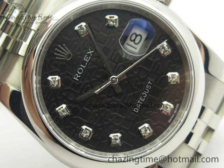 Datejust 116234 36mm DJF 1:1 Best Edition Black Computer Diam Dial On SS Jubilee Bracelet SA3135 V Modern 3449