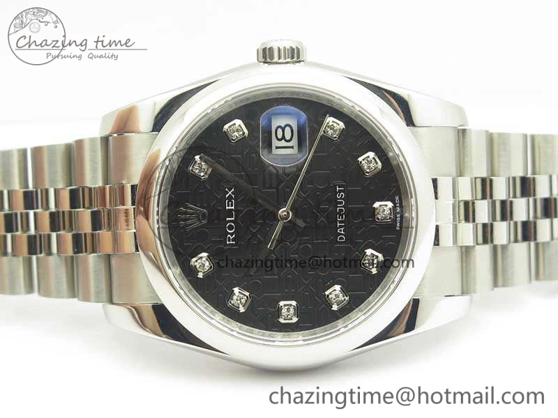 Datejust 116234 36mm DJF 1:1 Best Edition Black Computer Diam Dial On SS Jubilee Bracelet SA3135 V Modern 3449