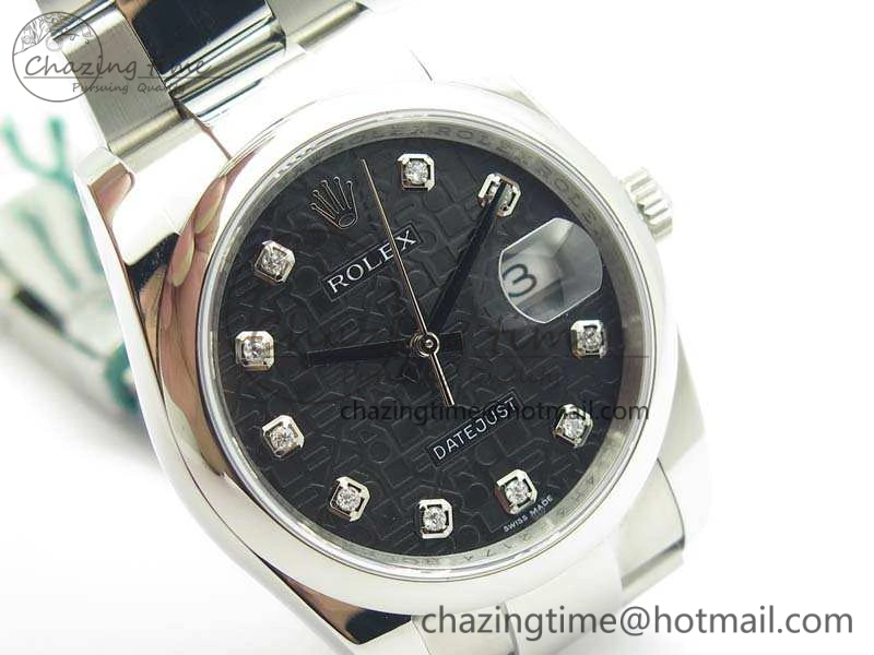 Minimalist Datejust 116234 36mm DJF 1:1 Best Edition Black Computer Diam Dial On SS Oyster Bracelet SA 3525