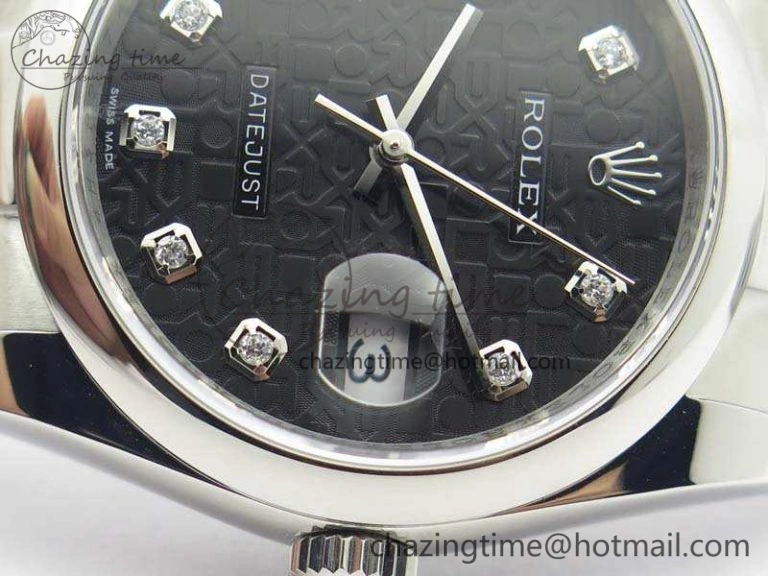 Minimalist Datejust 116234 36mm DJF 1:1 Best Edition Black Computer Diam Dial On SS Oyster Bracelet SA 3525