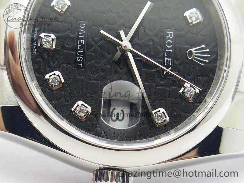 Minimalist Datejust 116234 36mm DJF 1:1 Best Edition Black Computer Diam Dial On SS Oyster Bracelet SA 3525