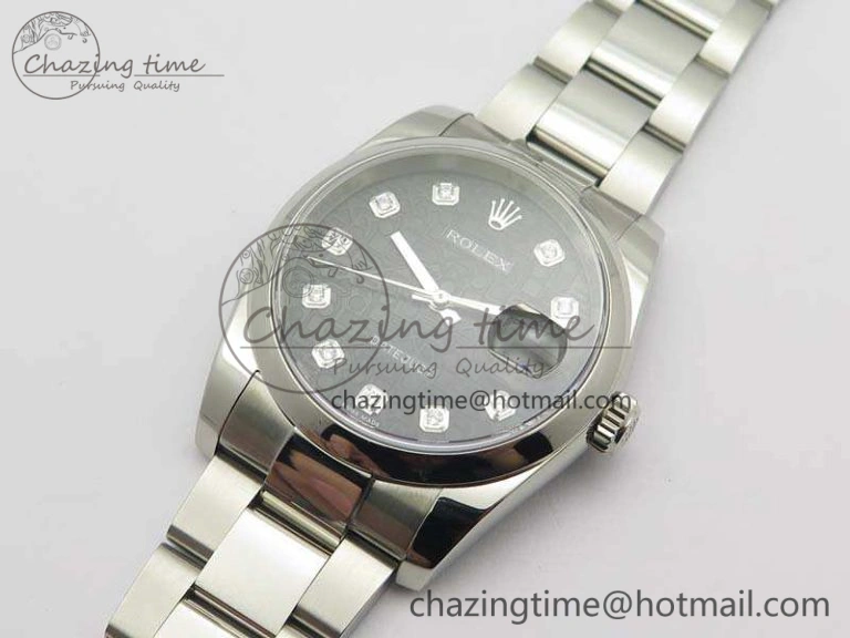 Minimalist Datejust 116234 36mm DJF 1:1 Best Edition Black Computer Diam Dial On SS Oyster Bracelet SA 3525