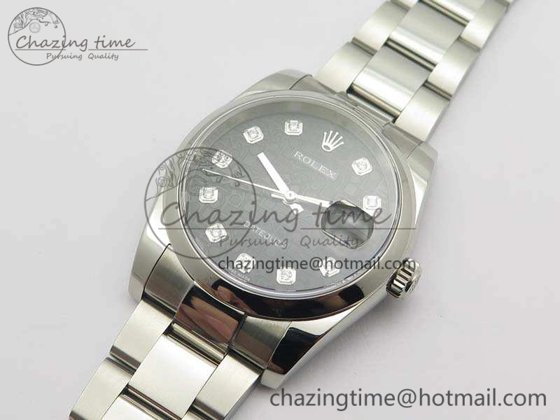Minimalist Datejust 116234 36mm DJF 1:1 Best Edition Black Computer Diam Dial On SS Oyster Bracelet SA 3525