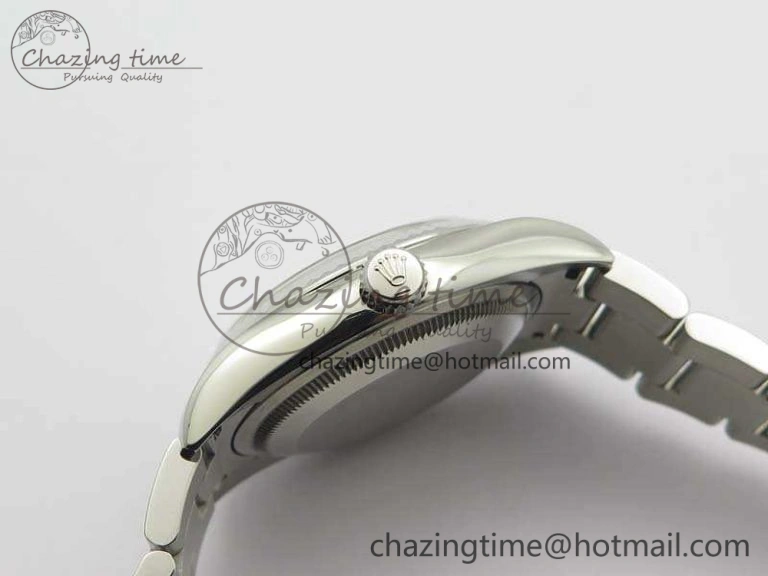 Datejust 116234 36mm DJF 1:1 Best Edition Fluted Bezel Black Com Diam Dial On SS Oyster Bracelet SA SoftTouch 3523