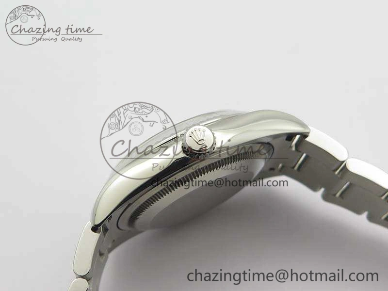 Datejust 116234 36mm DJF 1:1 Best Edition Fluted Bezel Black Com Diam Dial On SS Oyster Bracelet SA SoftTouch 3523