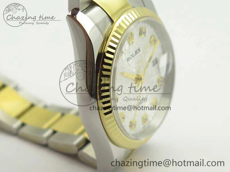 Casual Datejust 116234 36mm DJF 1:1 Best Edition Fluted White Com Dial On SS YG Oyster Bracelet SA3135 V 10745