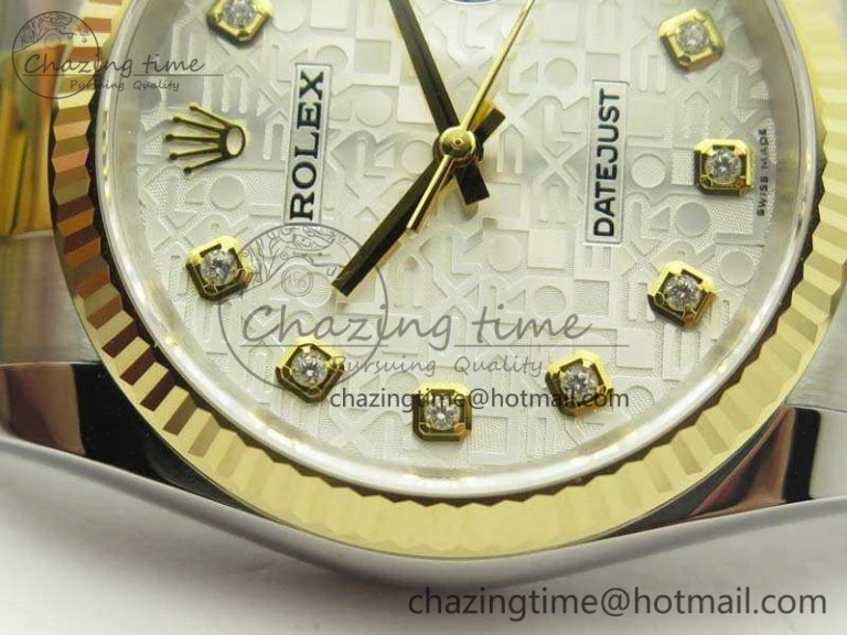 Casual Datejust 116234 36mm DJF 1:1 Best Edition Fluted White Com Dial On SS YG Oyster Bracelet SA3135 V 10745