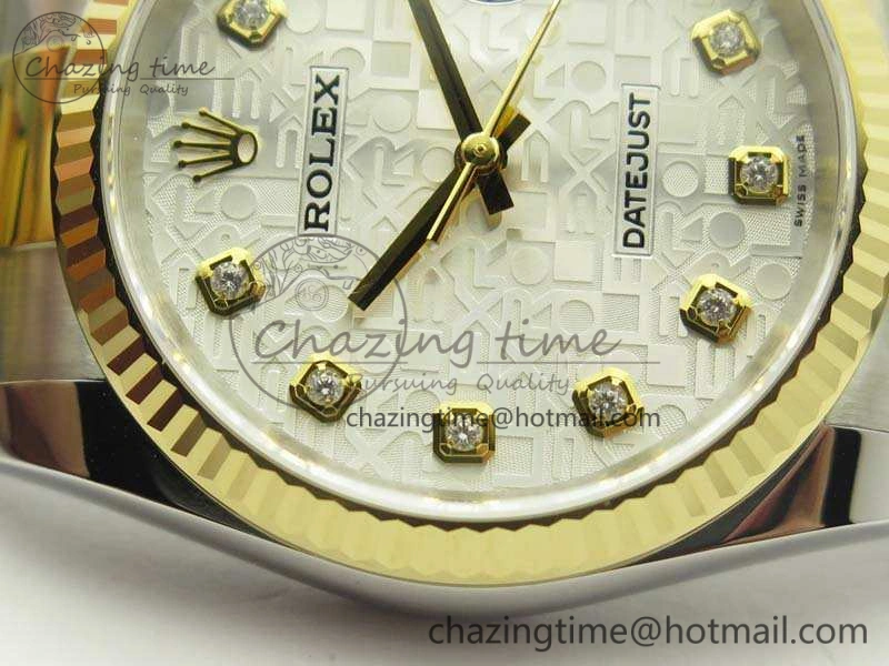 Casual Datejust 116234 36mm DJF 1:1 Best Edition Fluted White Com Dial On SS YG Oyster Bracelet SA3135 V 10745