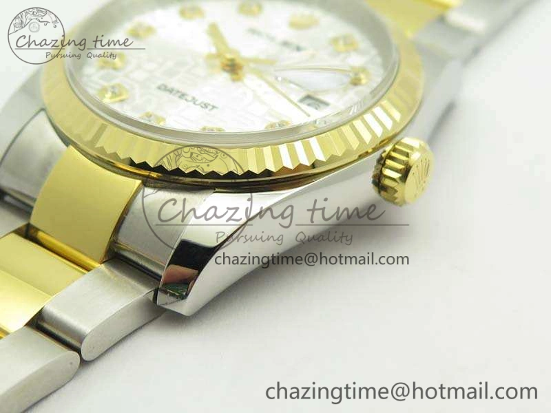 Casual Datejust 116234 36mm DJF 1:1 Best Edition Fluted White Com Dial On SS YG Oyster Bracelet SA3135 V 10745