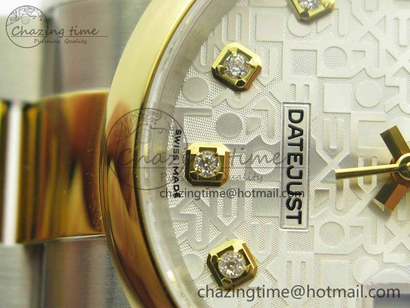 Datejust 116234 36mm DJF 1:1 Best Edition White Com Diam Dial On SS YG Oyster Bracelet SA3135 V HighPerformance 3488